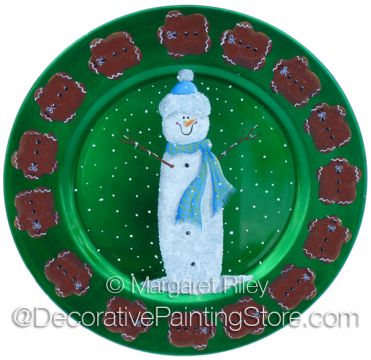 Snowman Gingerbread Plate Charger Pattern BY DOWNLOAD